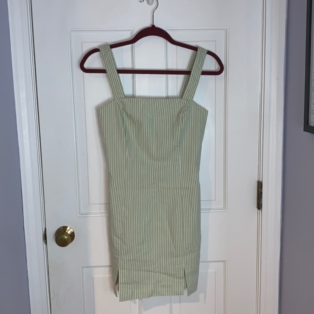 Forever 21 white and green stripped dress